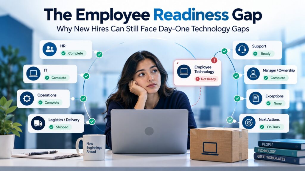 Employee Readiness Gap showing how new-hire technology and operational handoffs can affect Day-One readiness | Rely-IQ